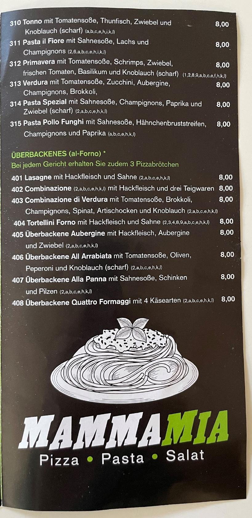 Mamma Mia Bremerhaven Speisekarte