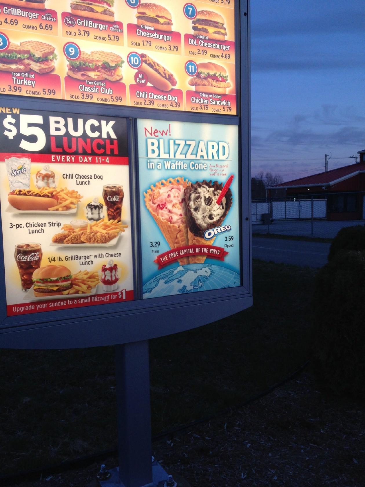 Menu at Dairy Queen Grill & Chill fast food, Old Town, 613 Stillwater Ave