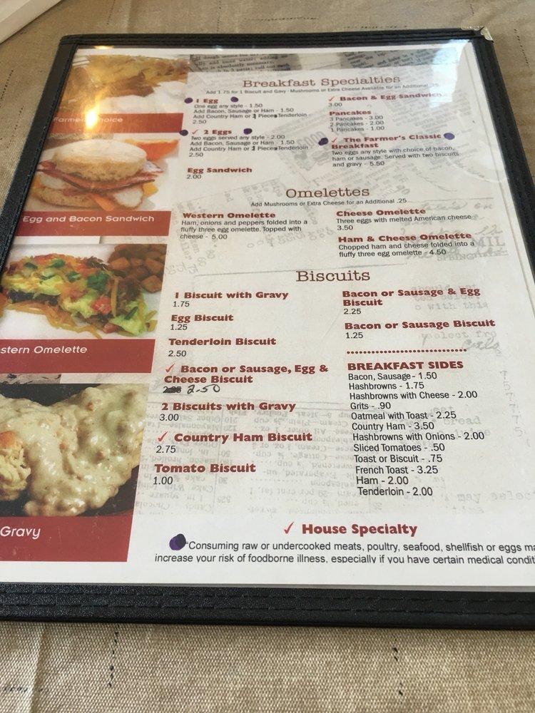 Menu at Baileyton Restaurant, Baileyton