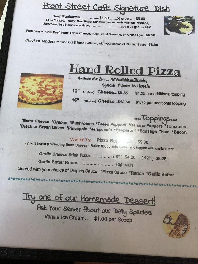 Menu at Front Street Cafe, Pemberville
