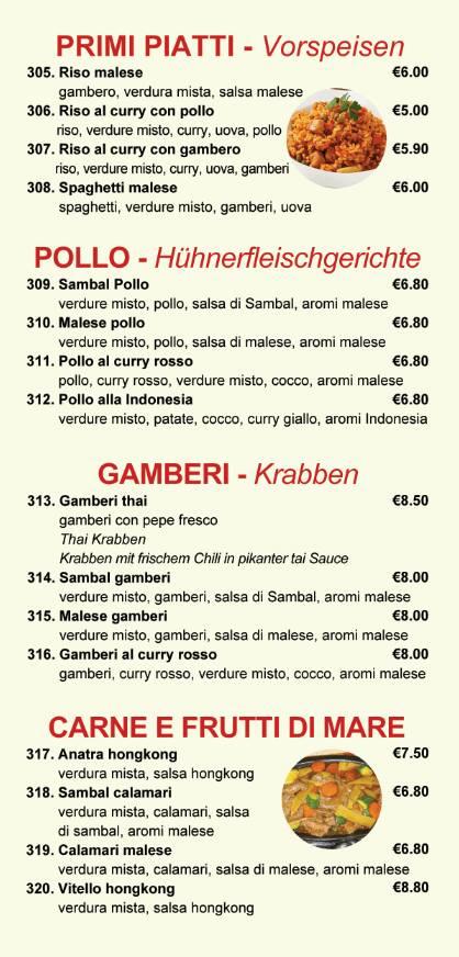 Menu di Ristorante Ms.Lin 