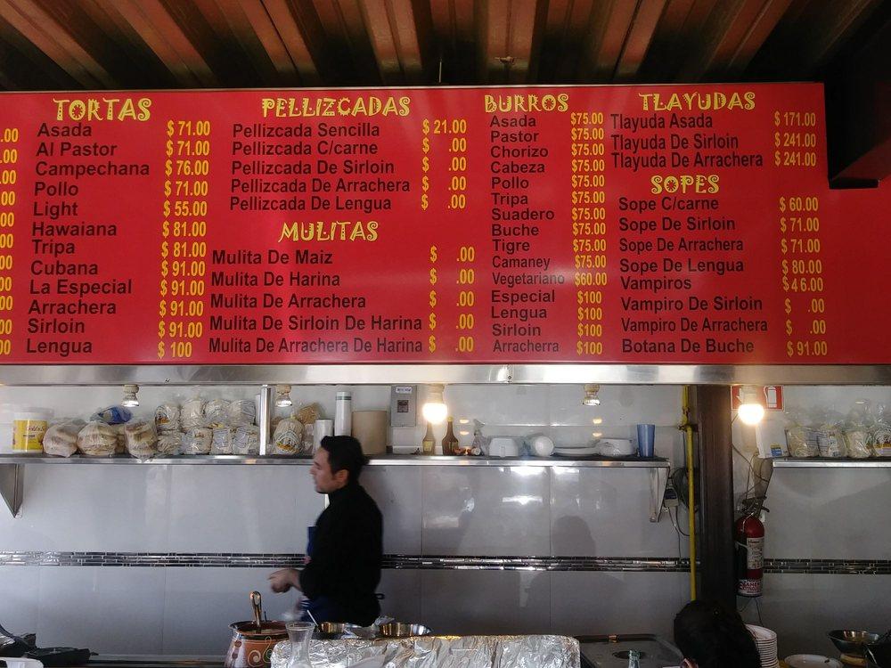 Menu at Tacos El Chino restaurant, Rosarito, Tacos El Chino