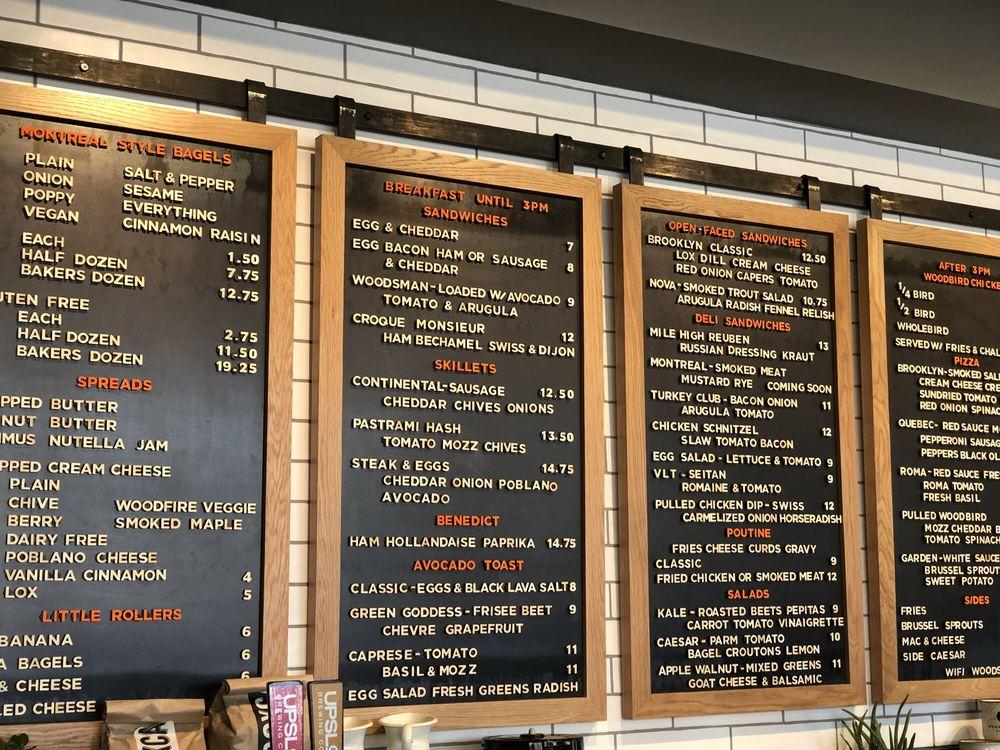 Menu at Woodgrain Bagel & Deli restaurant, Denver, E Academy Blvd