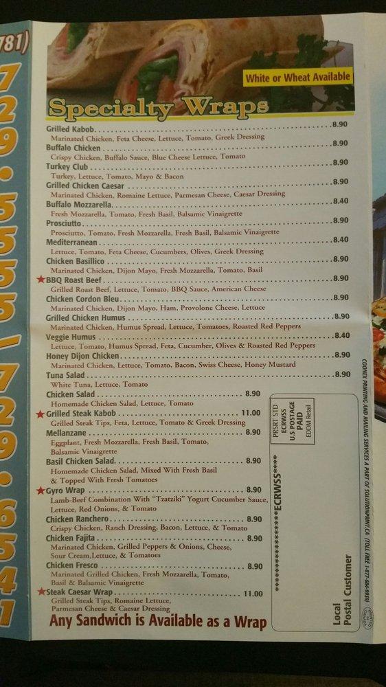 Menu at Andrea's Pizza Winchester pizzeria, Winchester, 883 Main St