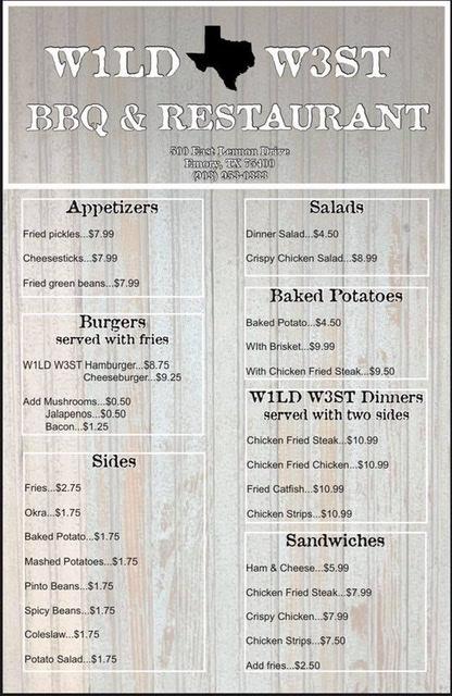 menu-at-wild-west-bbq-restaurant-emory