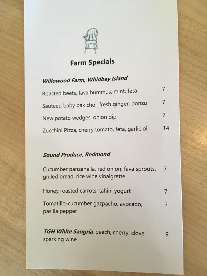 Menu at The Guest House Restaurant, Kenmore
