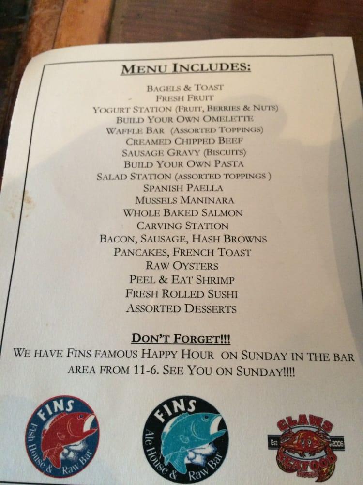 Menu At Fins Ale House Raw Bar Rehoboth Beach   R85a Fins Ale House And Raw Bar Menu 2022 08 