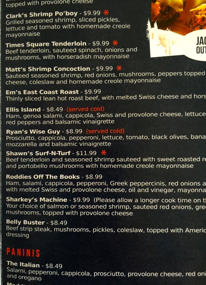 Menu at Jack's New Yorker Deli restaurant, Atlanta, S Atlanta Rd SE 150