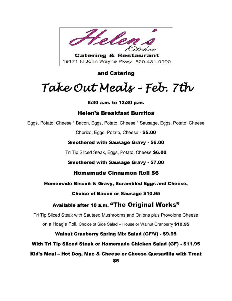 Menu At Helen S Kitchen Restaurant Ak Chin Indian Community N John   R85a Menu Helens Kitchen 2022 08 1 