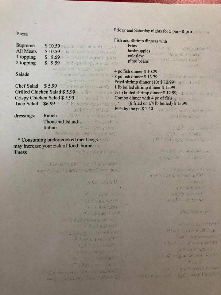 Menu at 67 Gas And Grill restaurant, Emmet