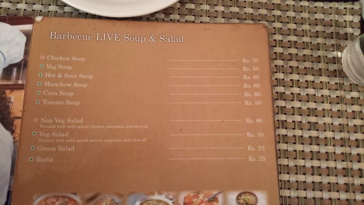Menu at Barbecue Live, Hajipur