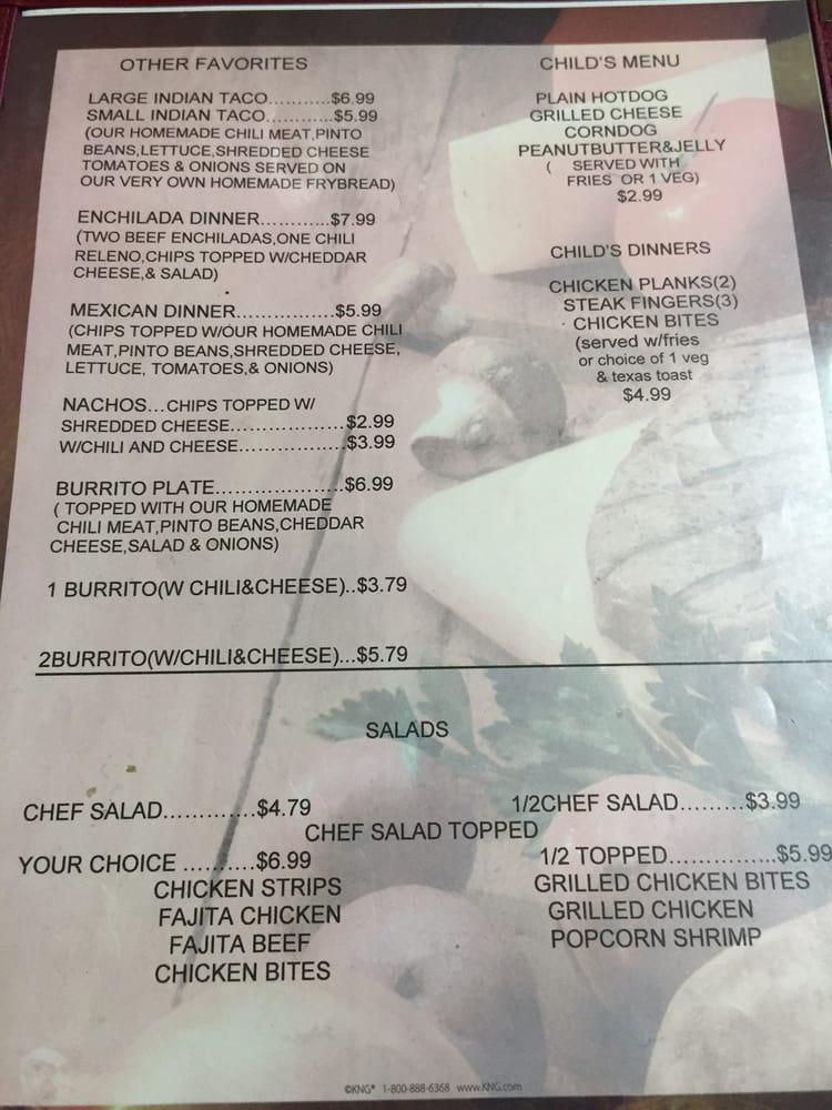 Menu at Ann's Country Kitchen restaurant, USA, OK-58