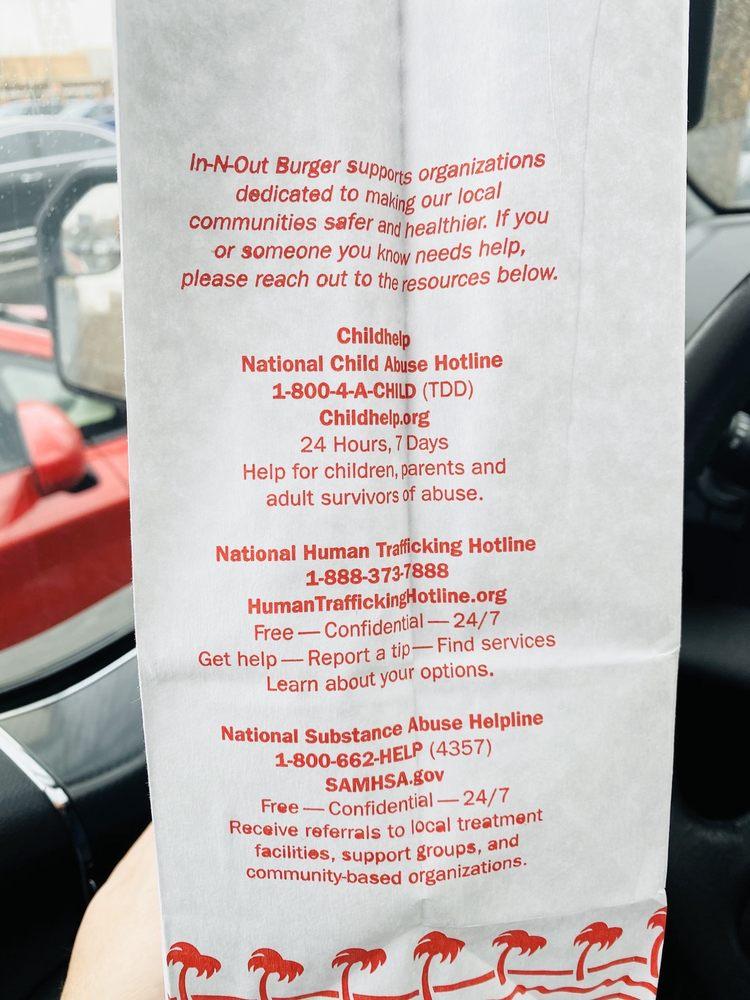 Menu at InNOut Burger fast food, Keizer