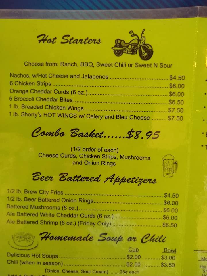 Menu at Shorthorns Bar & Grill, Tomahawk