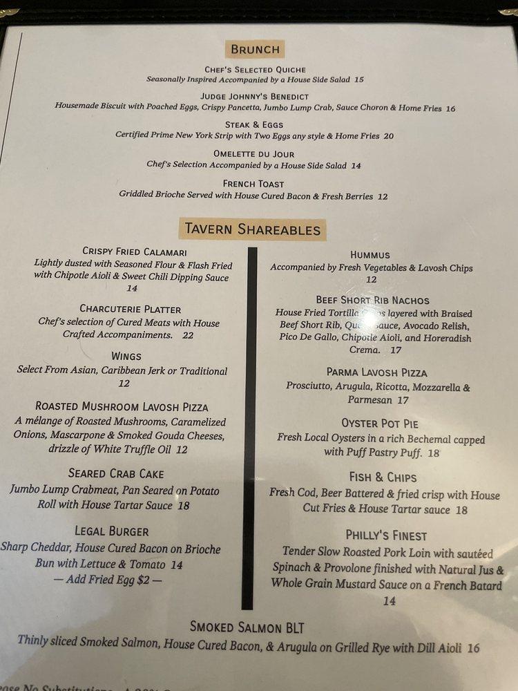 Menu at Legal Assets Craft Food & Spirits restaurant, Easton