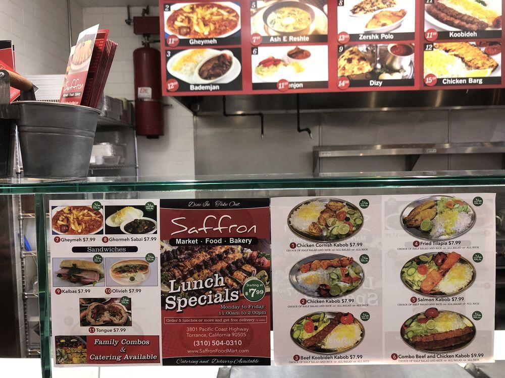 Menu at Saffron Food Mart restaurant, Torrance