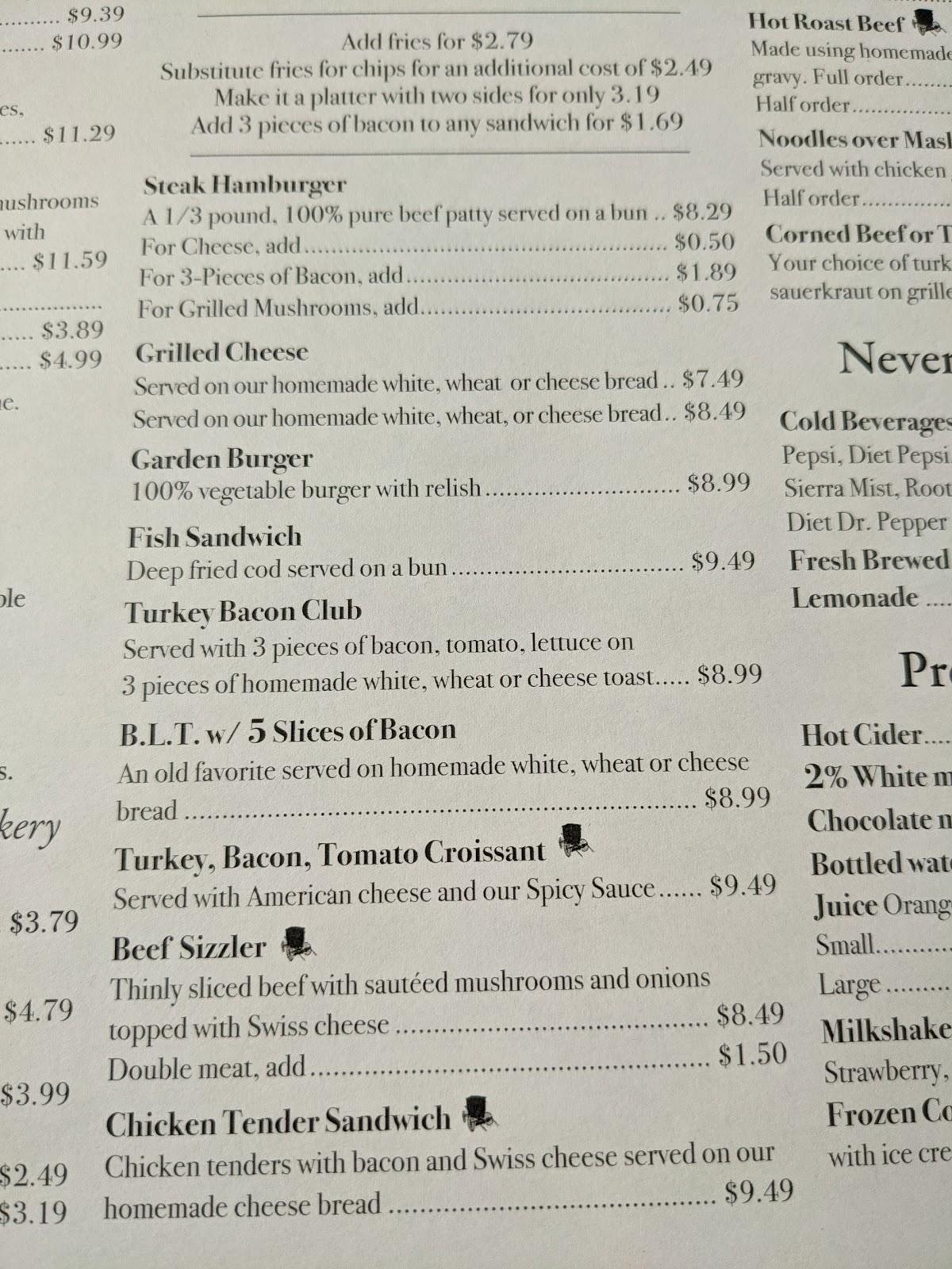 Menu at Dutch Kitchen restaurant, Dalton, Lincoln Way E