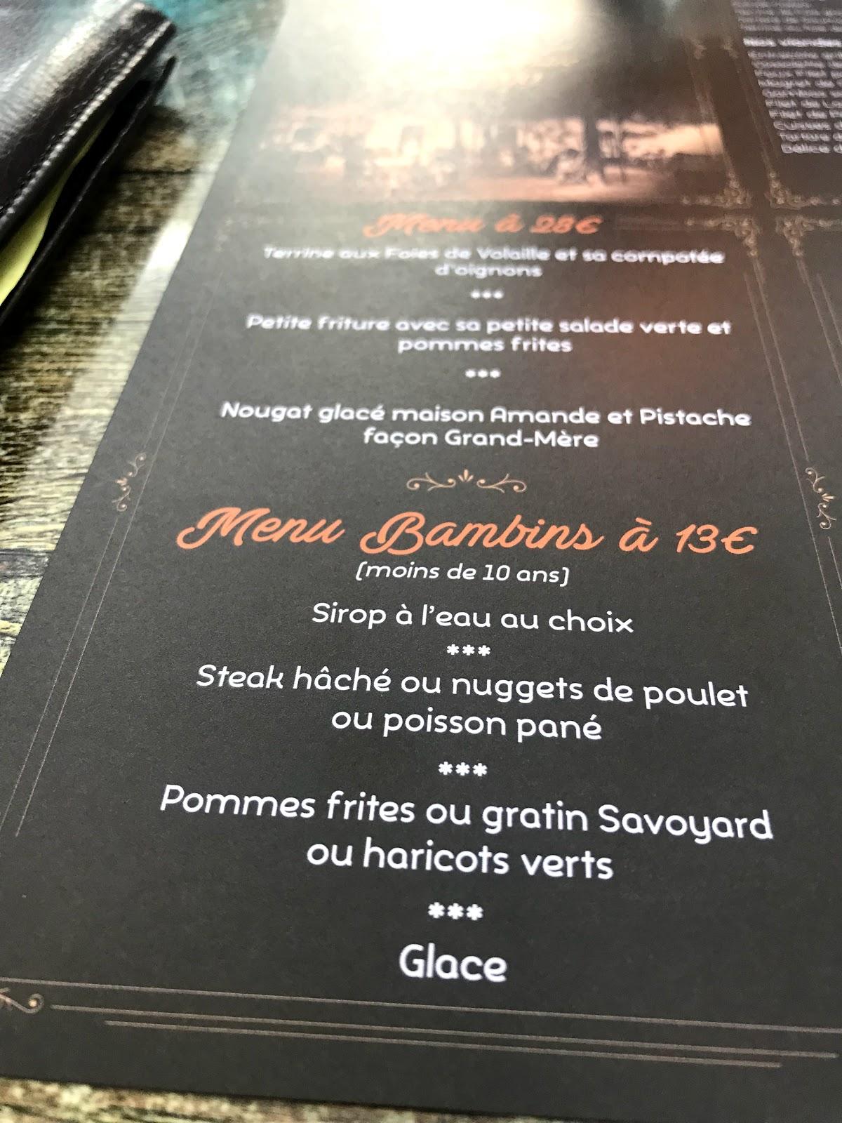 Menu at La Brasserie Du Lac restaurant, Le BourgetduLac