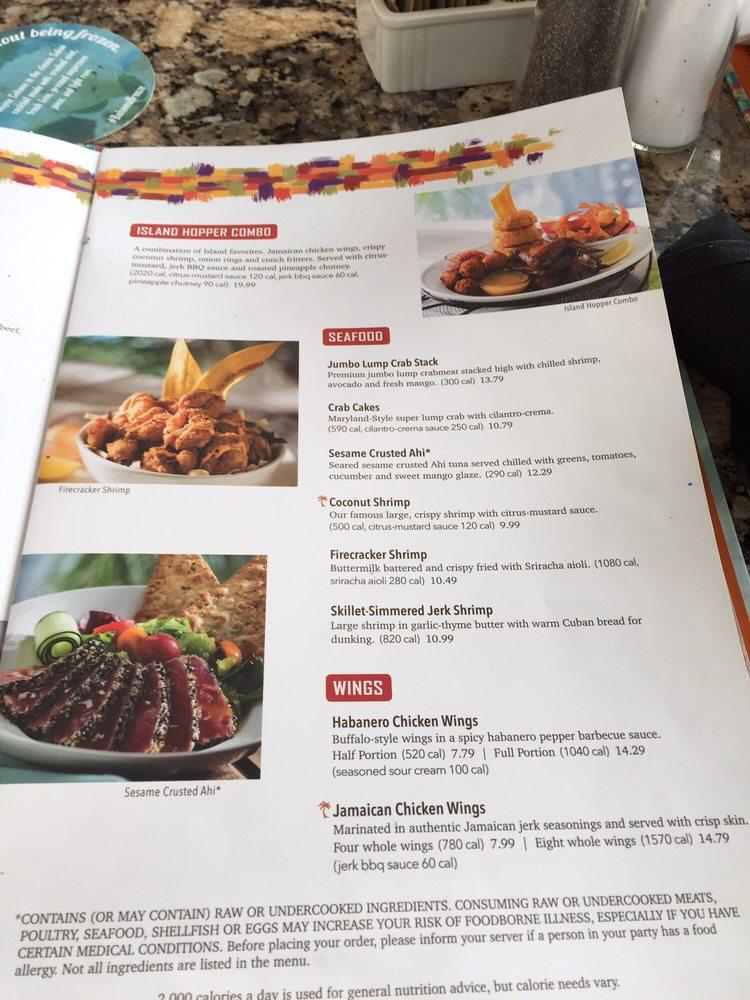 Menu at Bahama Breeze pub & bar, Livonia