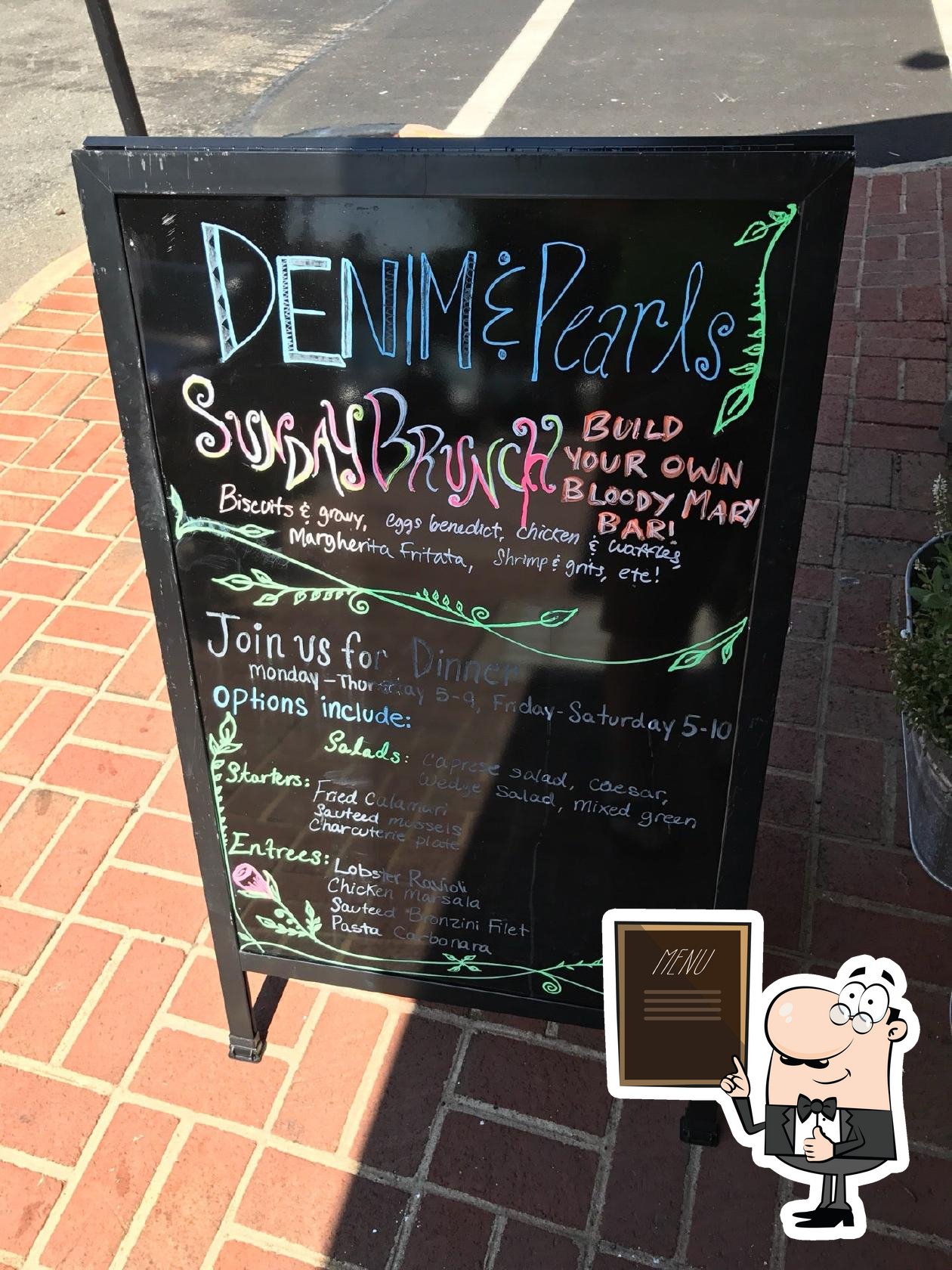 Denim and Pearls Restaurant: Menu