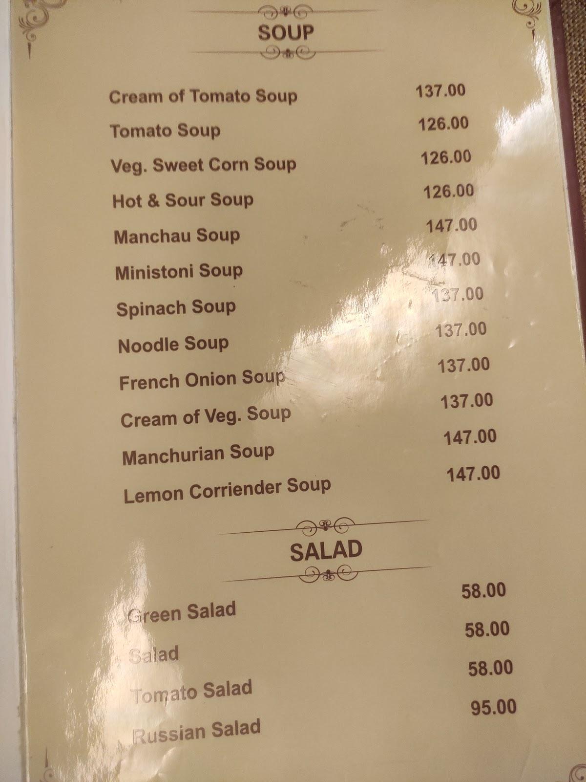 Menu at Natraj Dining Hall And Restaurant, Udaipur, 2224