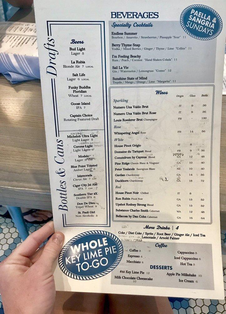 Menu at Luff's Fish House restaurant, Boca Raton