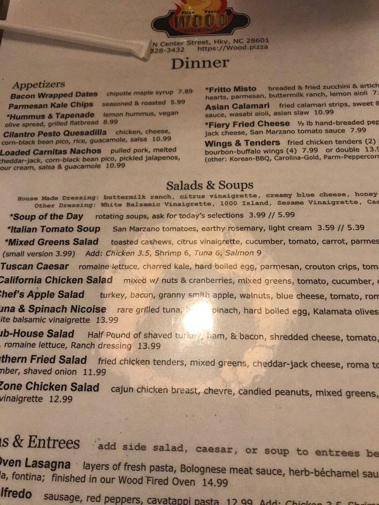 Menu at Hickory Social House pub & bar, Hickory