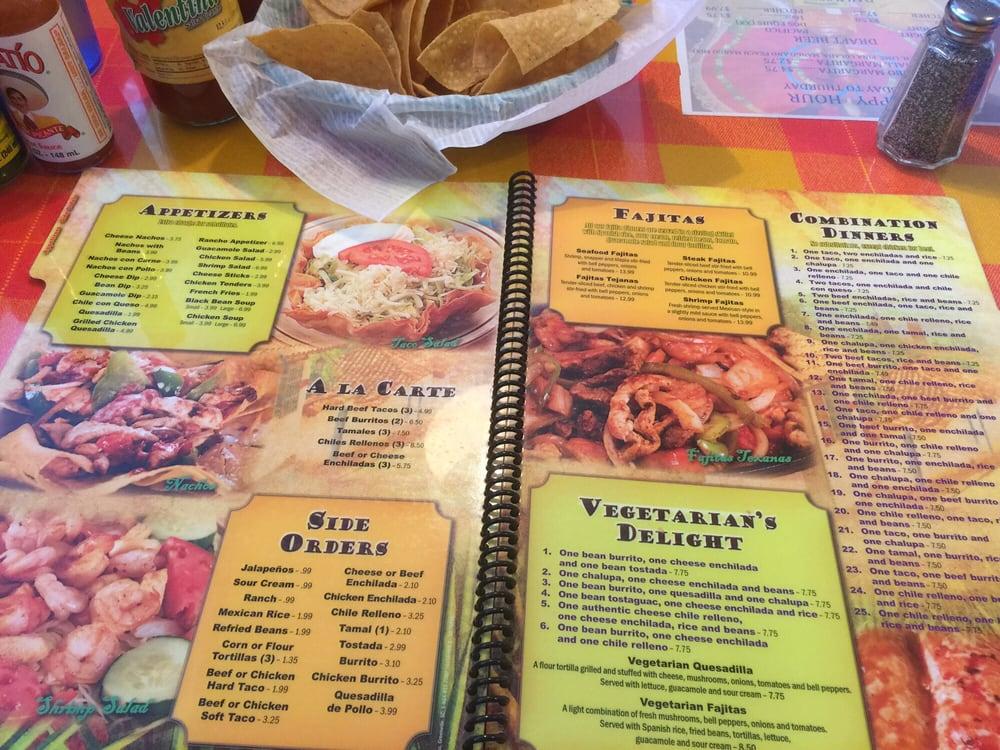 Menu At Mi Rancho Restaurant Staunton W Beverley St