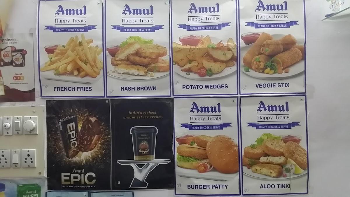 Menu at Dip Amul Parlour, Vadodara