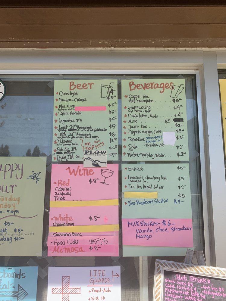 Menu at Otter Cafe, Santa Rosa