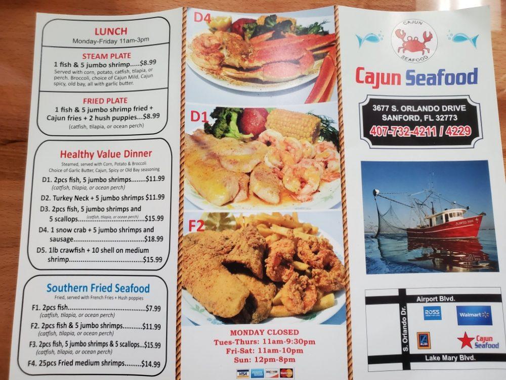 Menu at Cajun Seafood - Sanford restaurant, Sanford