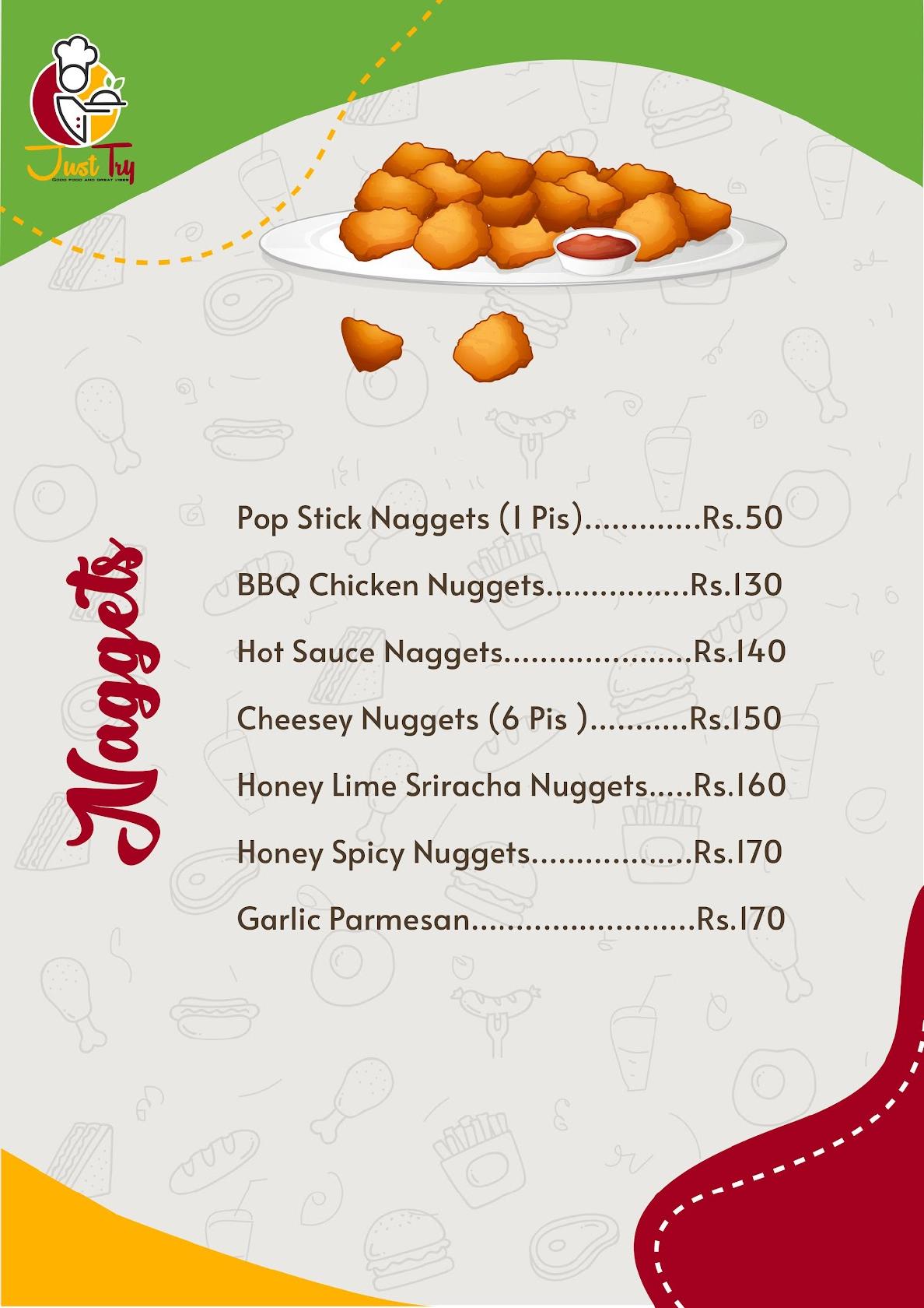 Just Try menu