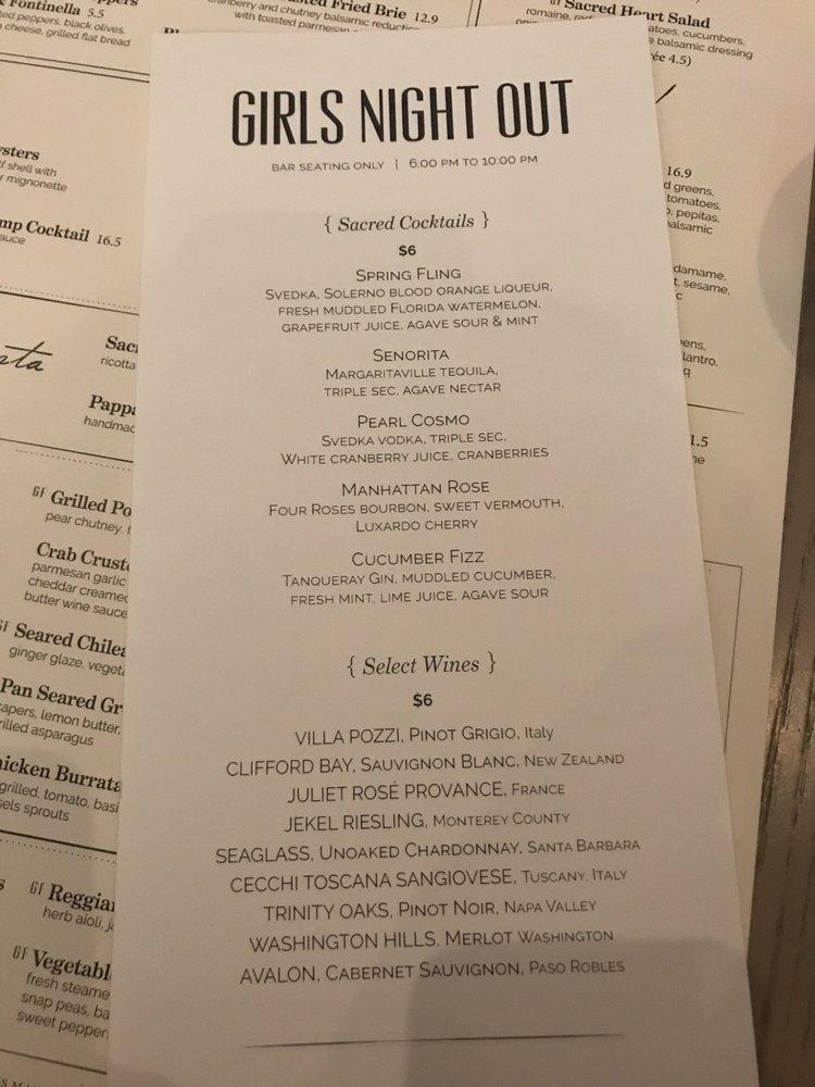 Menu at The Sacred Pepper restaurant, Tampa