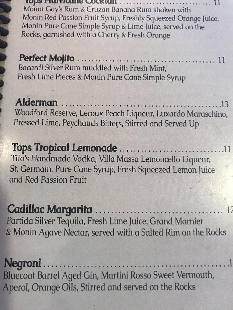 Menu at Tops Diner desserts, East Newark