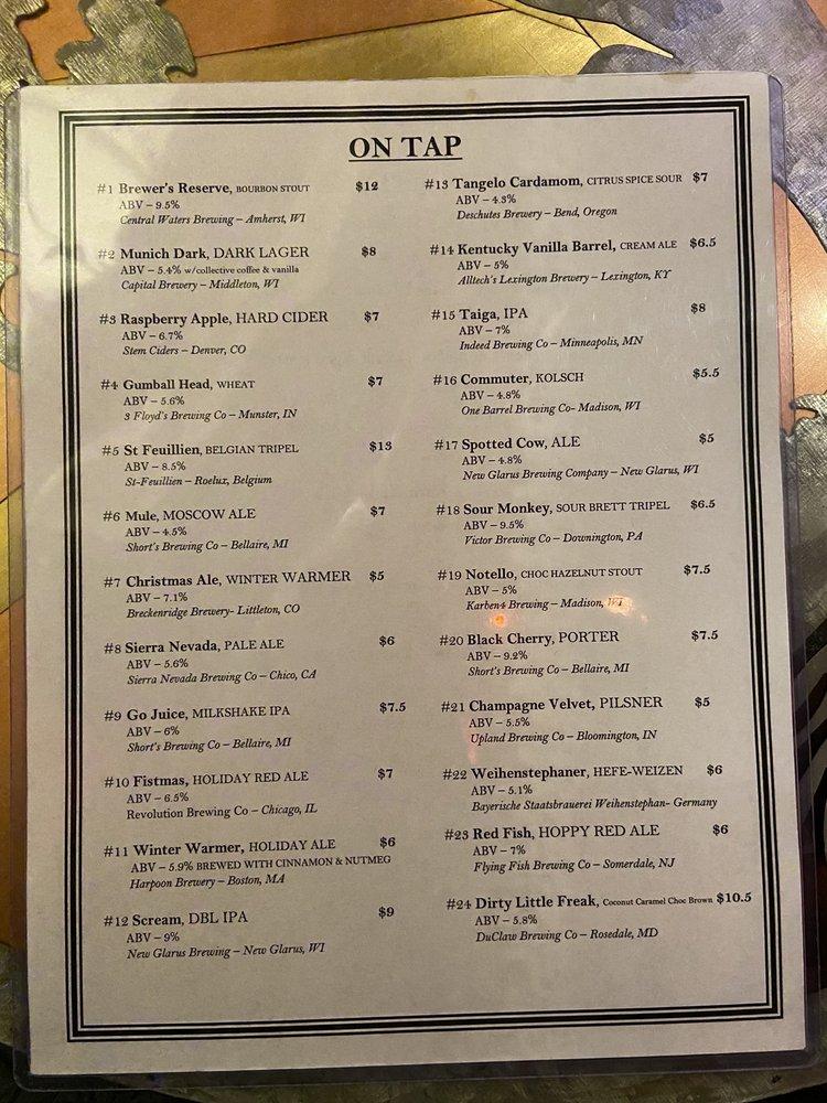 Menu at Flat Iron Tap pub & bar, Lake Geneva