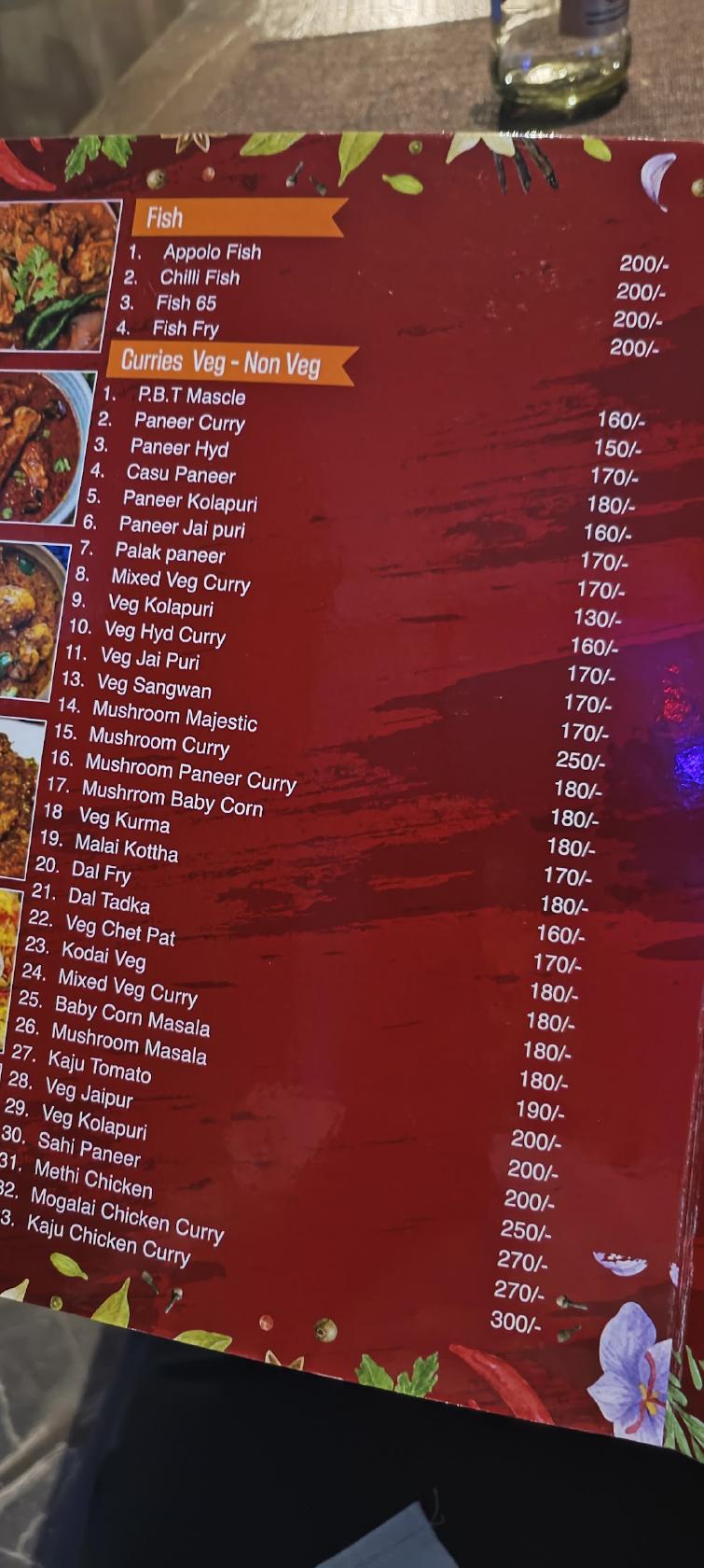 Menu at Aishwarya Bar and Restaurant, Vijayawada