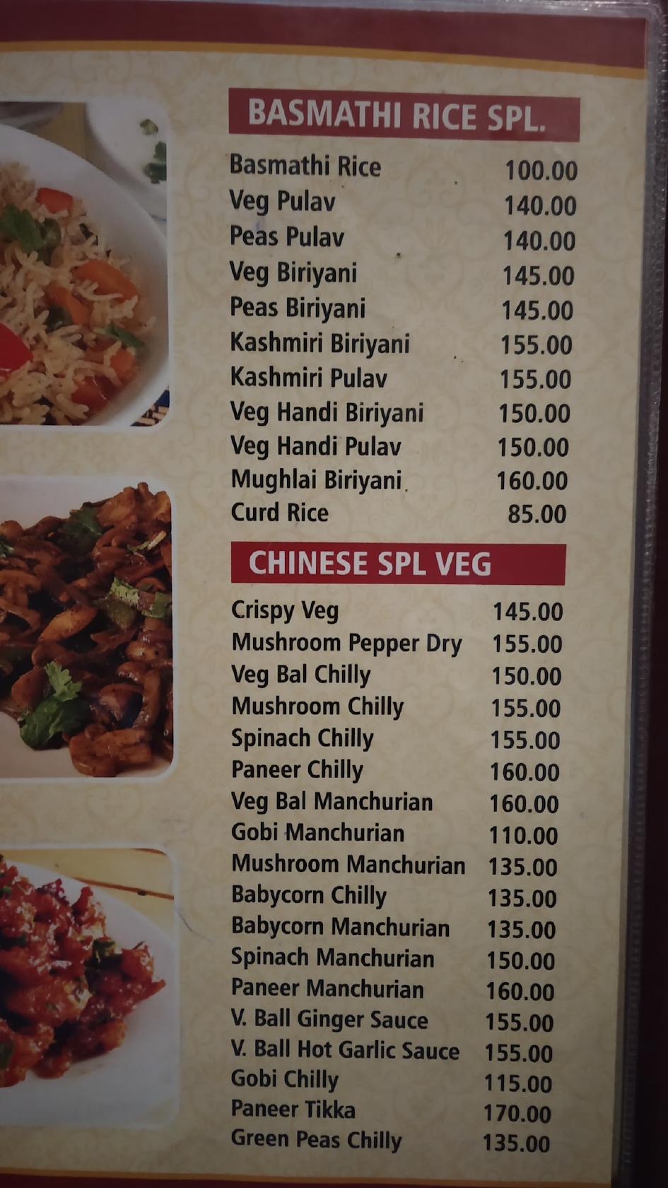Shri Krishna Bhavan menu