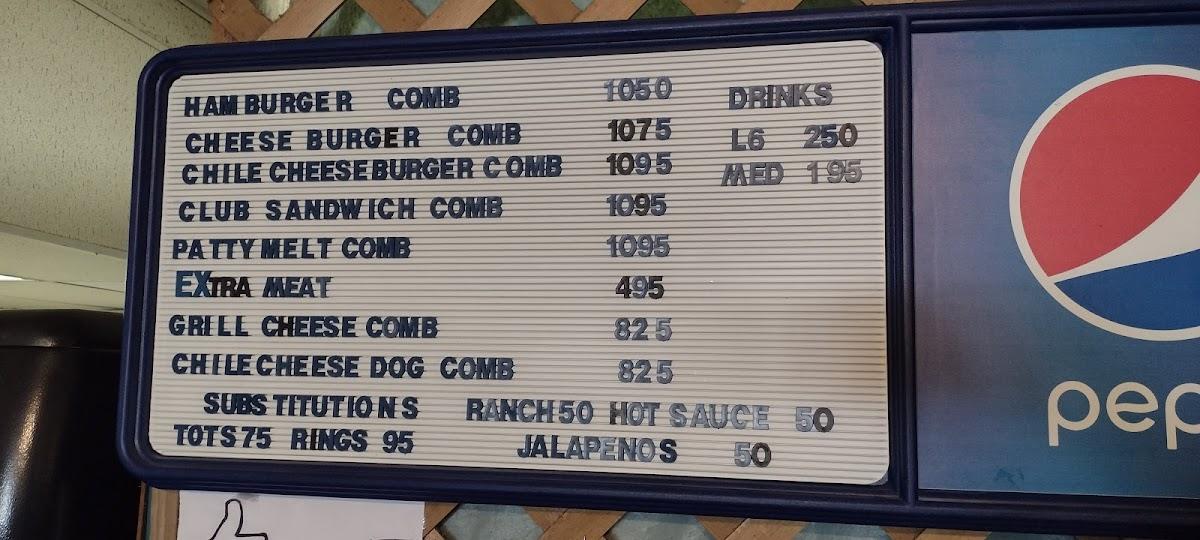 Menu at Gloria's Grill fast food, Abilene