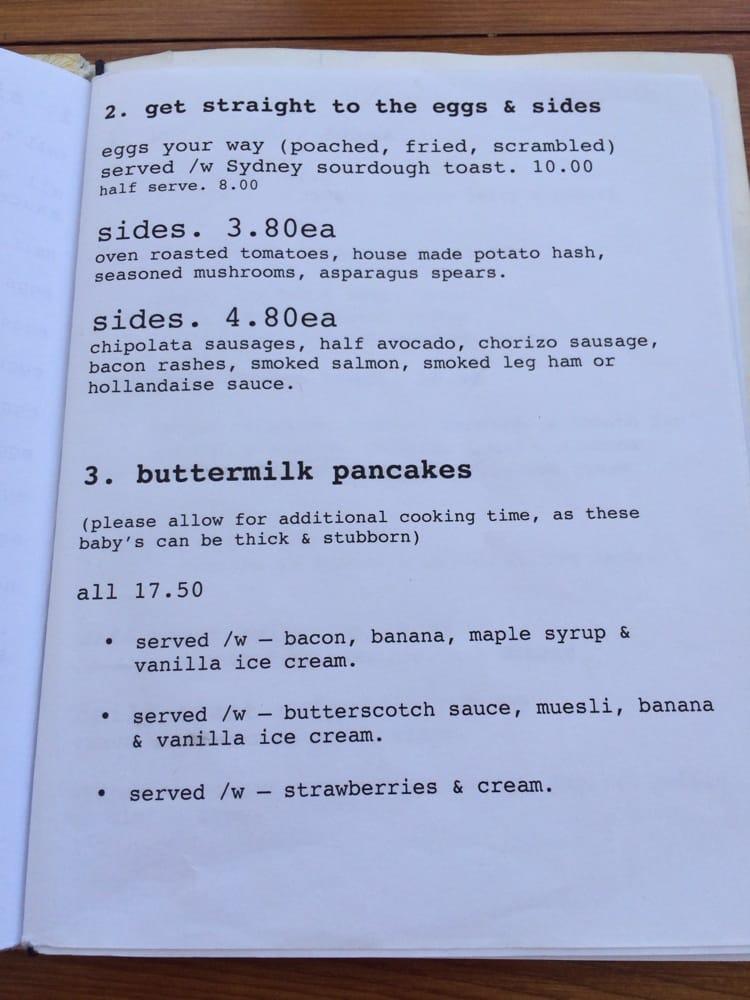 Menu at Nice Cafe at Nelson Bay, Nelson Bay