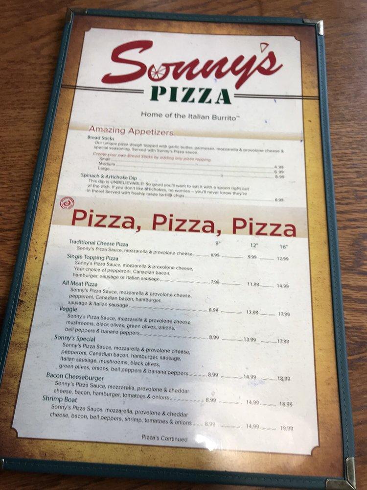 Menu at Sonny's Pizza pizzeria, Saint Francisville