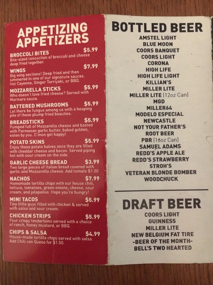 Menu at Cronies Charhouse & Ginmill pub & bar, Kouts