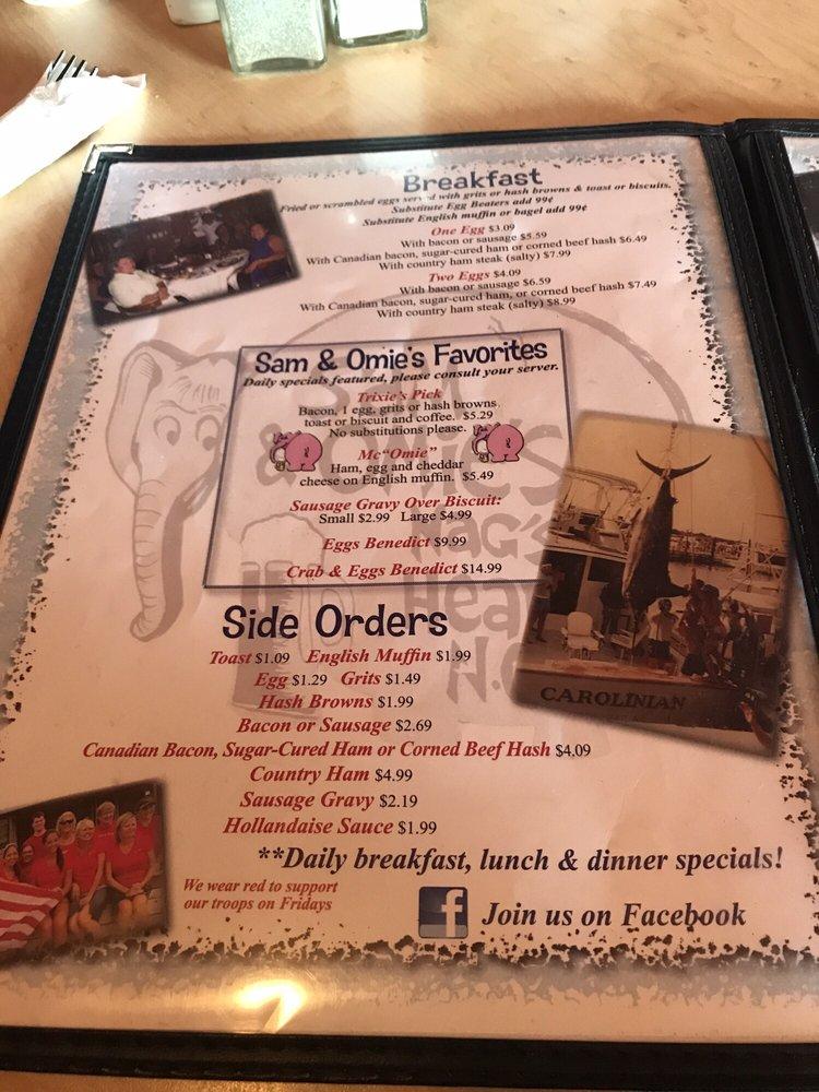 Menu At Sam Omie s Restaurant Nags Head Menu at sam omie s restaurant nags head