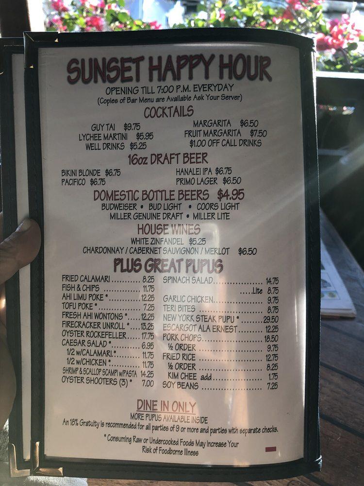 Menu at Chart House Waikiki steakhouse, Honolulu