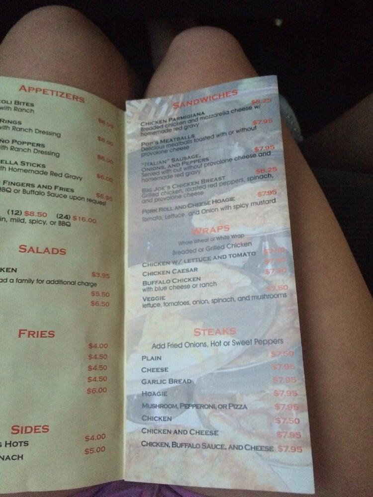 Menu at Joe Joe's Place Tacos & Tequila pizzeria, North Wildwood