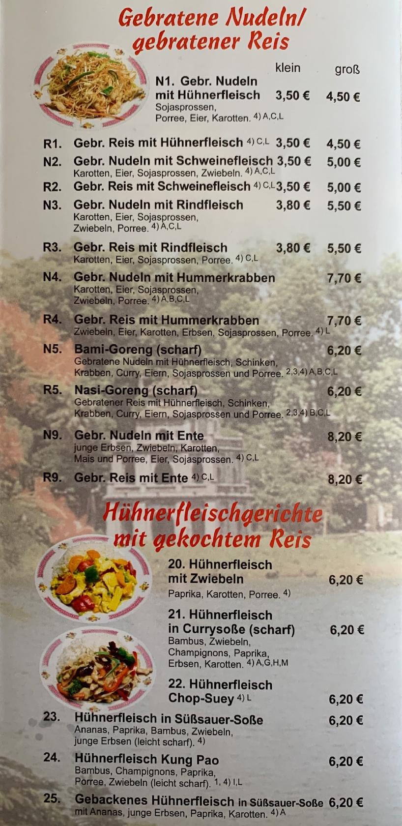 Carta del restaurante Thang Long, Neuwied, Schlossstraße 23