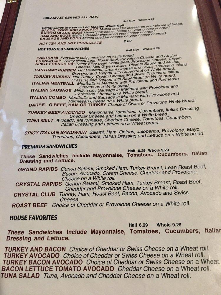 Menu at Crystal Creek Sandwich Co restaurant, Flagstaff