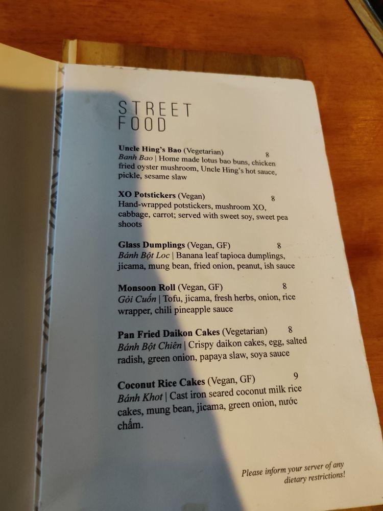 Menu at Do Chay Kingsway restaurant, Vancouver