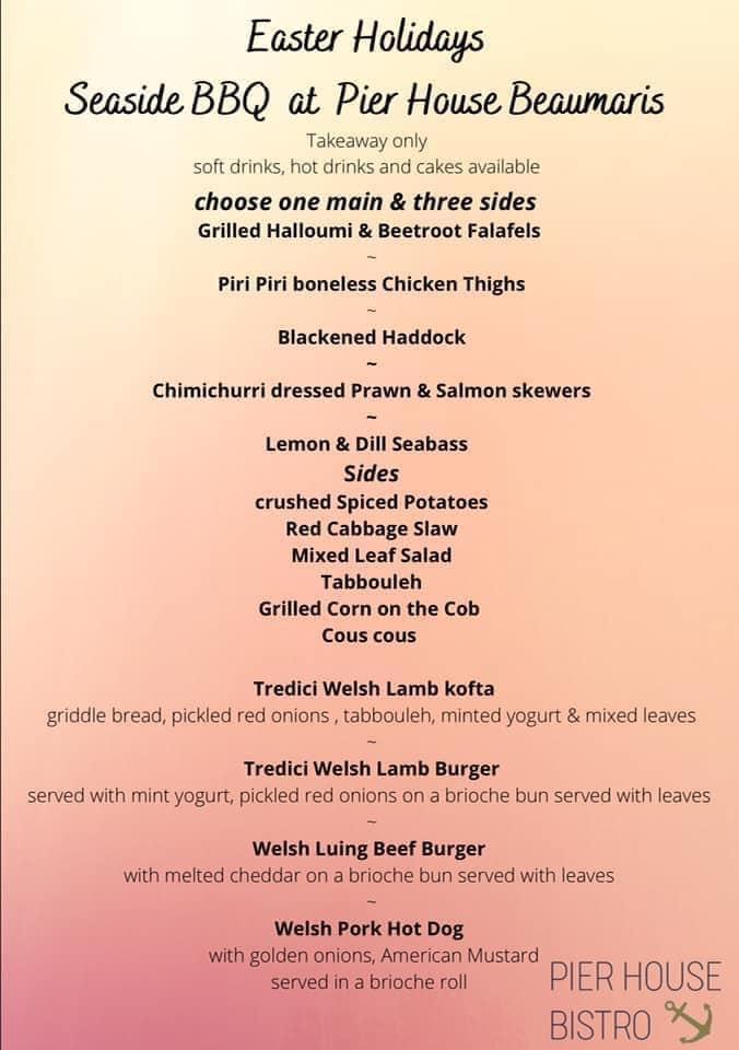 Menu at Pier House Cafe and Bistro, Beaumaris