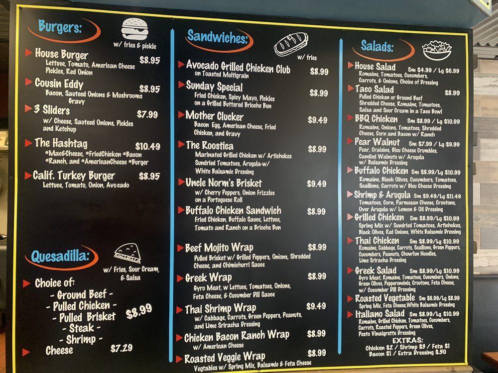 Menu at The Blue Hen restaurant, Mahopac