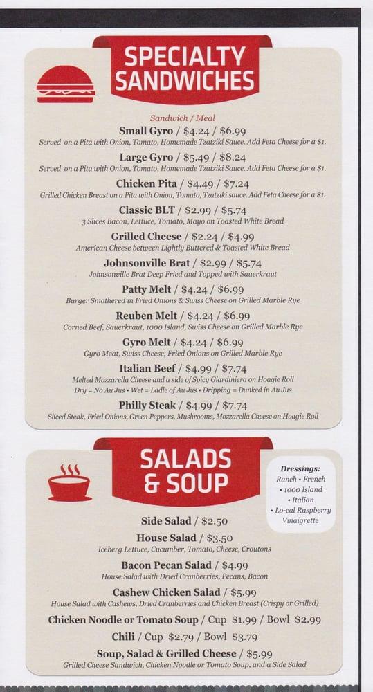Menu at Big Deal Burgers & Custard restaurant, West Allis
